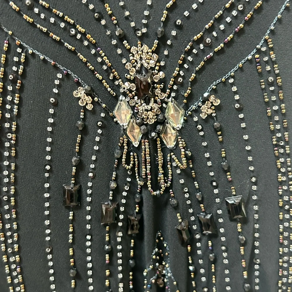 💶SOLD💶Vintage silk Sue Wong Nocturne beaded dress - Picture 7 of 10